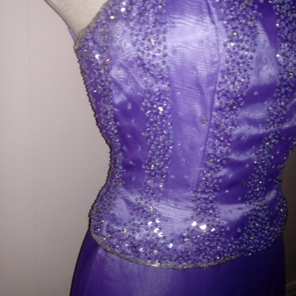 Fleur DeLis 2 Pc Prom Dress Sz 4 Lilac - Picture 2 of 7